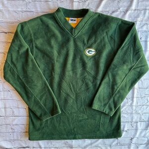 Vintage Y2K 2000 Fleece Green Bay Packers NFL Shirt Medium The Edge Label Logo